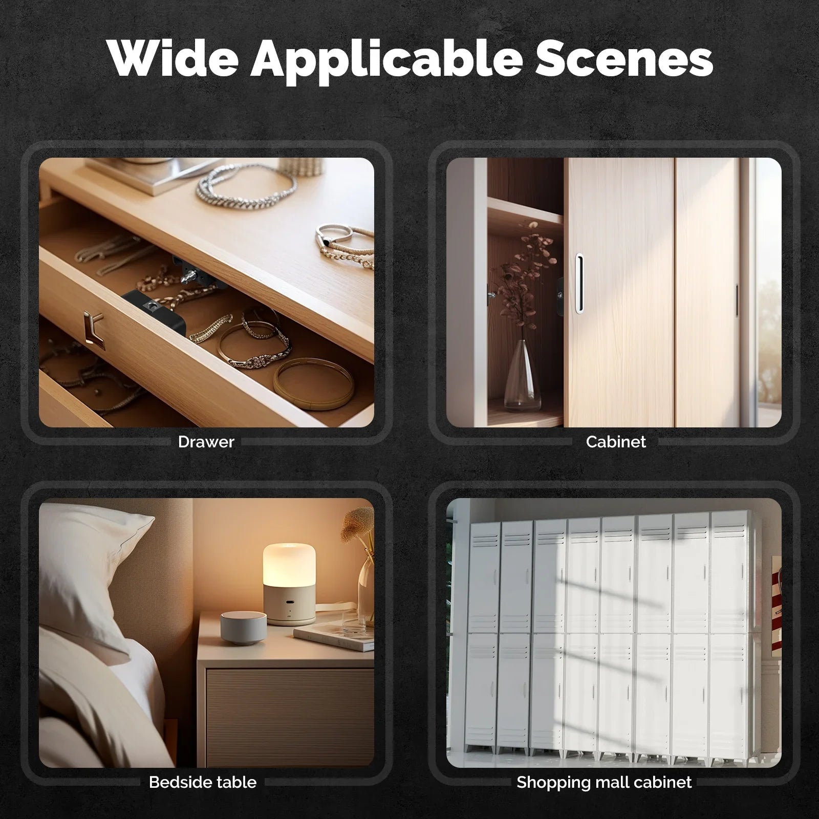 Moes Tuya Bluetooth Smart Remote Control Wood Cabinet Lock