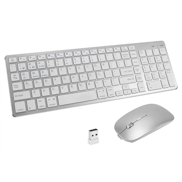 2400DPI Wireless Mechanical Mini Silent Keyboard Mouse Combo