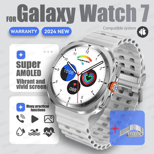Fine Steel Amoled Screen Waterproof Android Round Shaped Smartwatch