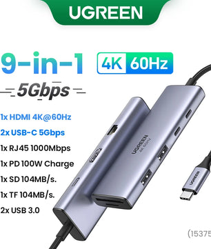 Ugreen 13-IN-1 Type-C Card Reader HDMI USB Splitter Hub