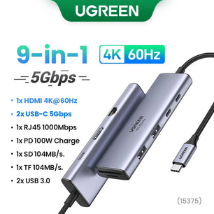 Ugreen 13-IN-1 Type-C Card Reader HDMI USB Splitter Hub