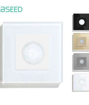 Bseed Alloy Crystal Glass Push Button Human Motion Sensor Switch