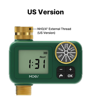 Moes Smart Waterproof Rotary Knob Button LCD Display Water Timer