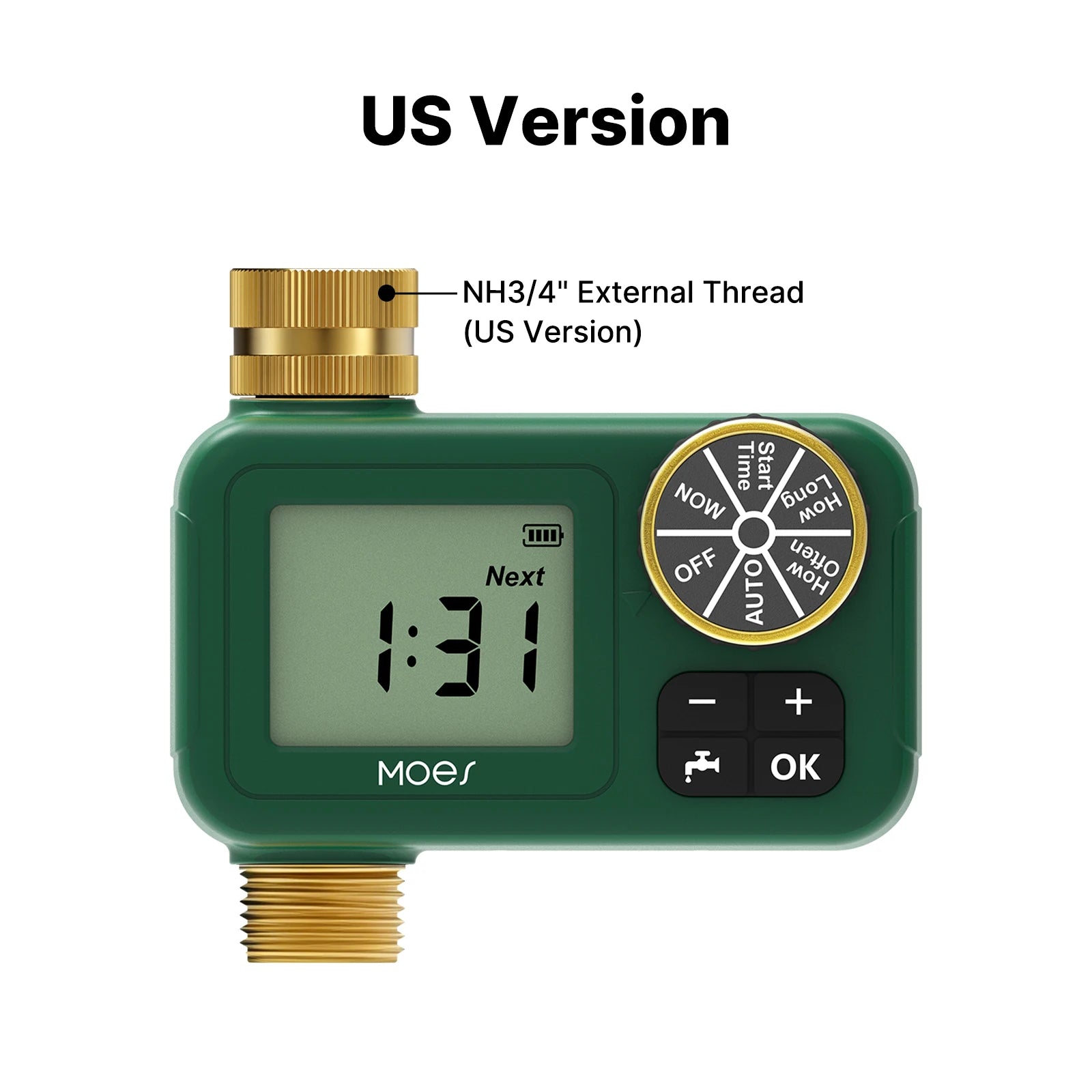 Moes Smart Waterproof Rotary Knob Button LCD Display Water Timer