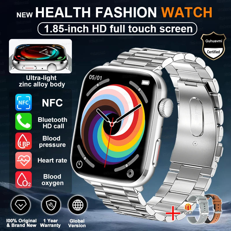Rubber Waterproof Android Square Shaped Amoled Screen Smartwatch