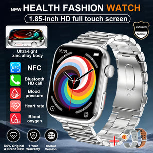Rubber Waterproof Android Square Shaped Amoled Screen Smartwatch