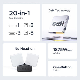 Ugreen 1875W ABS 10A USB Type-C Fast Adapter For Tablet