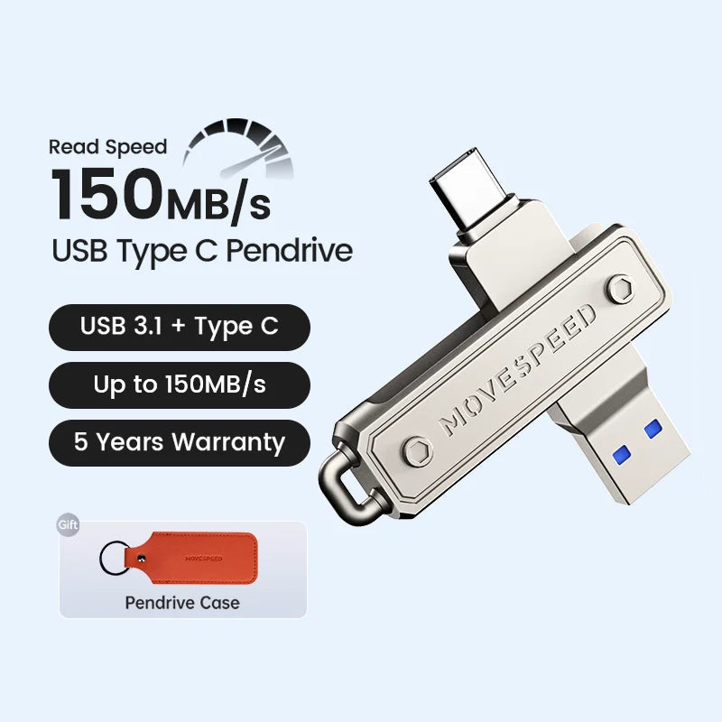 32GB - 512GB USB 3.1 External Flash Memory Solid State Pen Drive