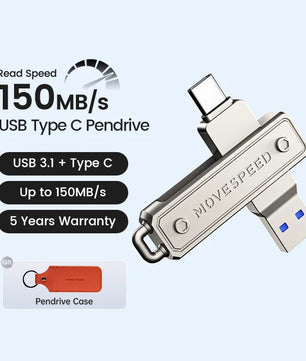 32GB - 512GB USB 3.1 External Flash Memory Solid State Pen Drive