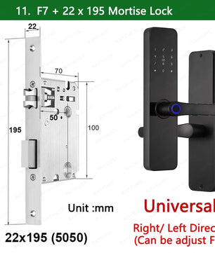 Zinc Alloy Fingerprint Bluetooth Rechargeable Battery Door Lock