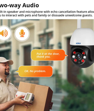 Kerui 5MP Night Vision High Speed Auto Tracking Dome Camera