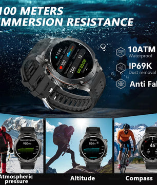 Fine Steel Waterproof Android Round Shaped Bluetooth Smartwatch