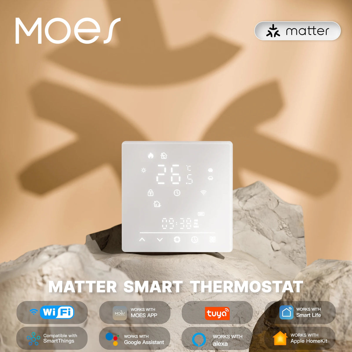 Moes Tuya WiFi Smart Electric Heating Thermostat Boiler