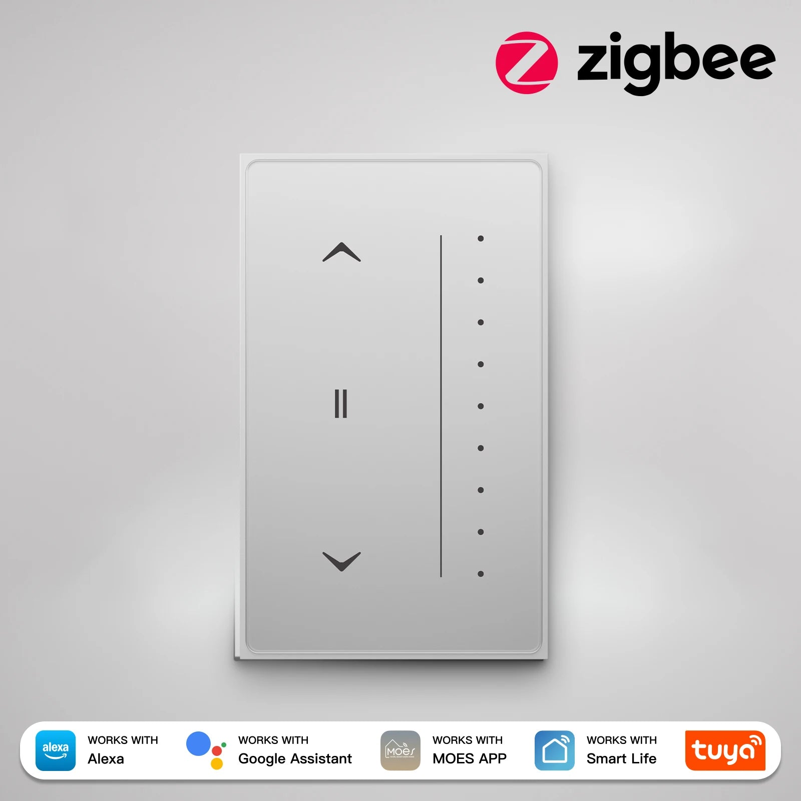 Moes Tuya Anti-Glare Touch Smart Curtain Switch with Alexa Google
