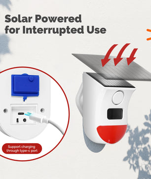 MOES Plastic WiFi Smart Solar Siren with Remote & PIR Sensor