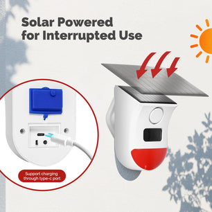 MOES Plastic WiFi Smart Solar Siren with Remote & PIR Sensor