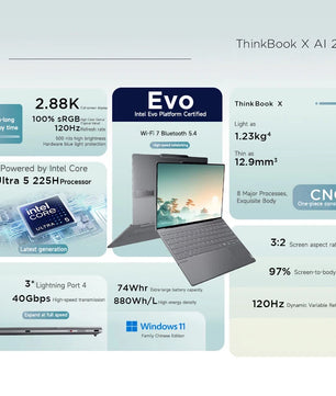 1TB 32GB 13.5“ Ultra5 225H Lenovo Thinkbook X 2025 Laptop