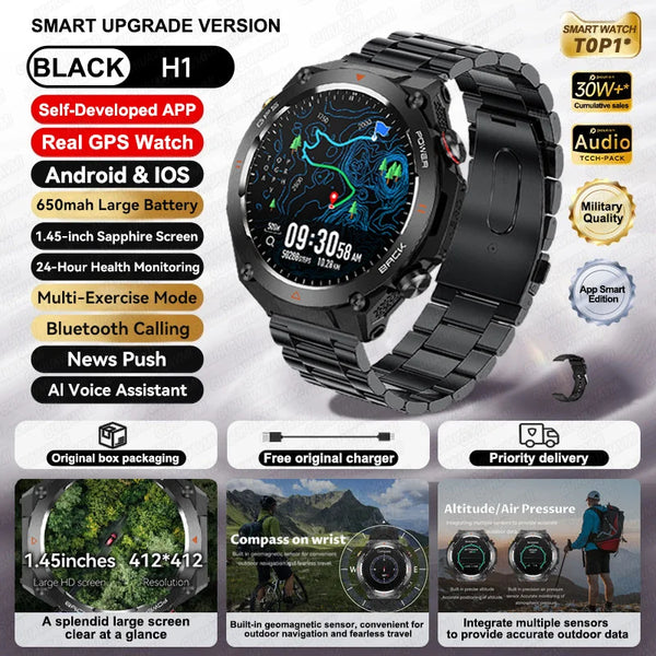 Silica Gel Waterproof Android Round Shaped Amoled Screen Smartwatch