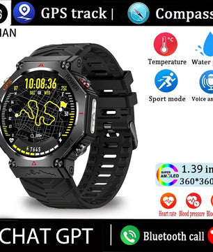 Silica Gel Waterproof Android Round Heart Rate Tracker Smartwatch