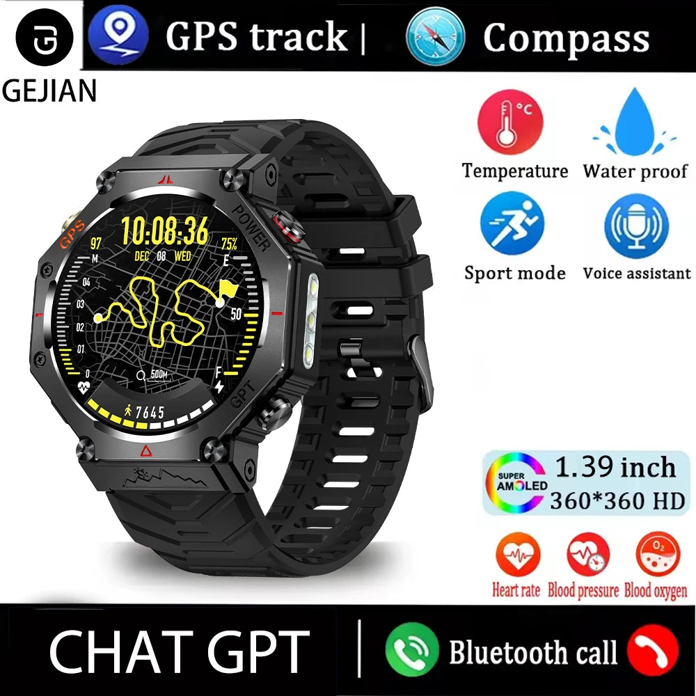 Silica Gel Waterproof Android Round Heart Rate Tracker Smartwatch