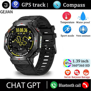 Silica Gel Waterproof Android Round Heart Rate Tracker Smartwatch