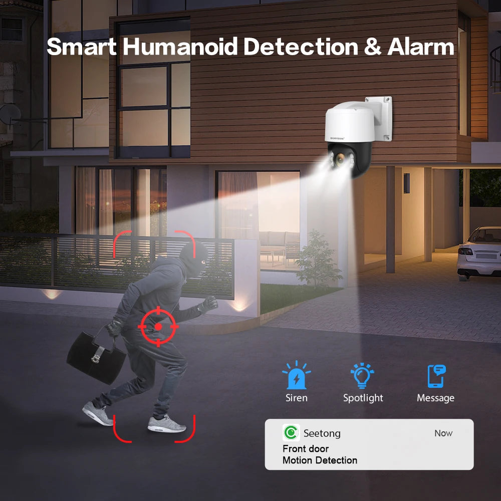 Boavision 8MP IP Optical Zoom Vehicle Detection Security Camera