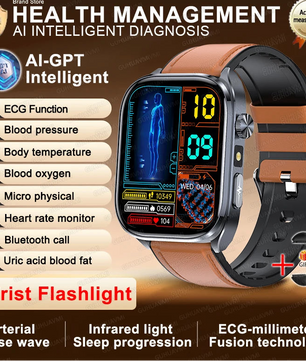 Fine Steel Waterproof Android Square Shape On-Wrist Smartwatch