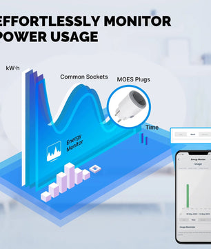 Moes Plastic Panel Voice Control Smart WIFI Power Socket Plug