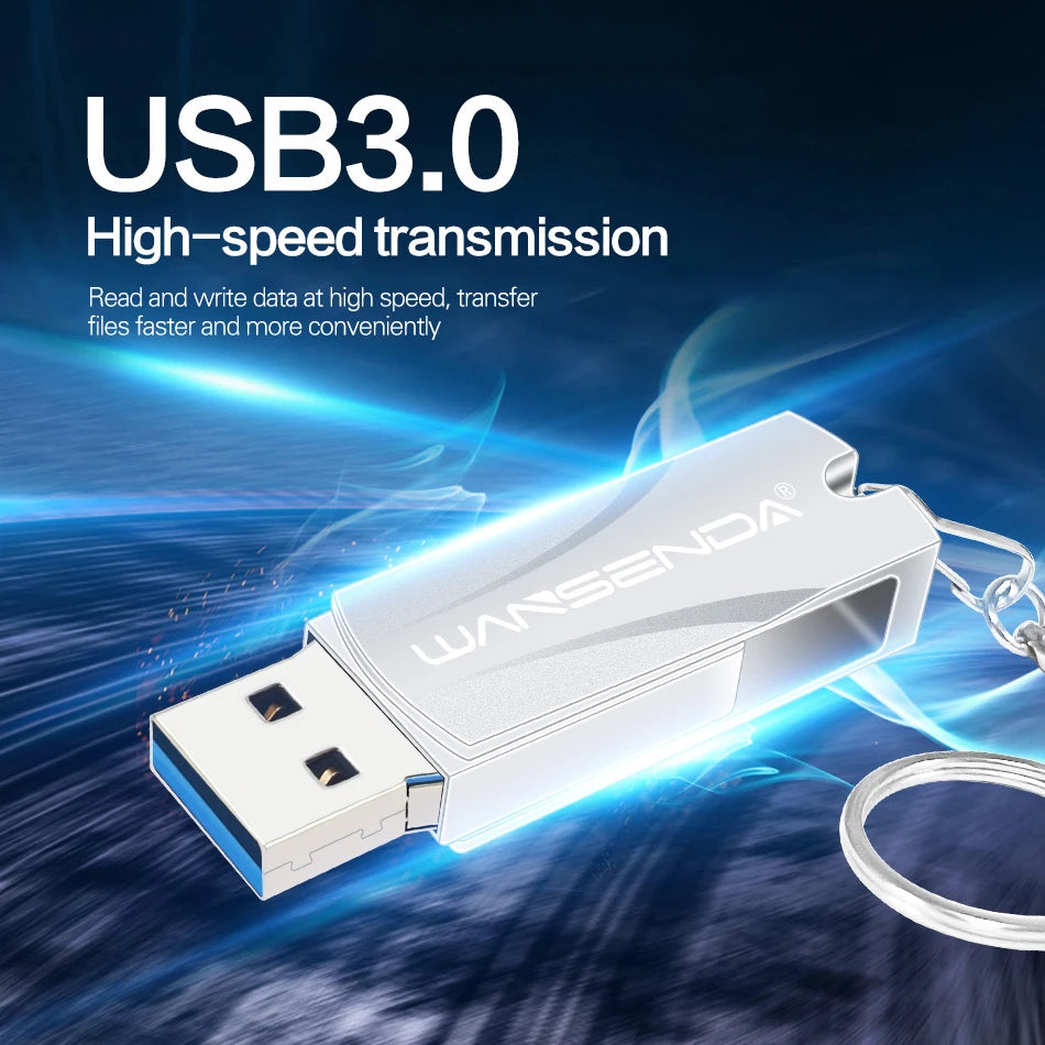 10-20Mbs 8GB-256GB Metal USB 3.0 Mini Pen Drive