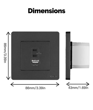 Moes 30W Ring Series PD3.0 Fast Electrical Charger Wall Outlet