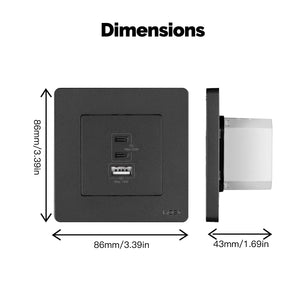 Moes 30W Ring Series PD3.0 Fast Electrical Charger Wall Outlet