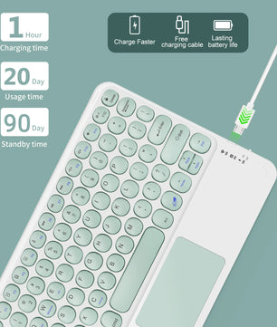 Plastic 2.4G Rechargeable Bluetooth Wireless Keyboard Mouse Kit