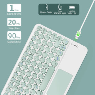 Plastic 2.4G Rechargeable Bluetooth Wireless Keyboard Mouse Kit