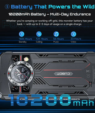 7500mAh KingKong 11 256GB Rugged Type-C Rear Display Smartphone