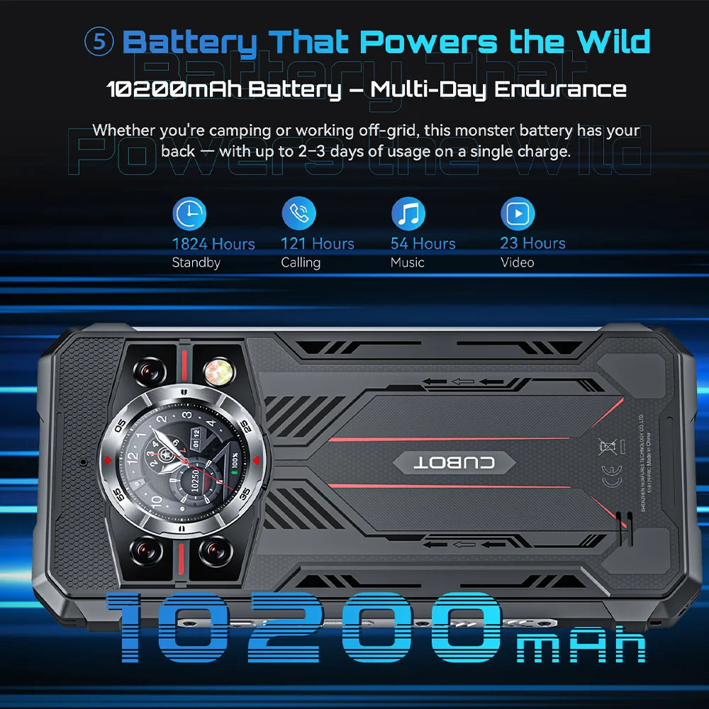 7500mAh KingKong 11 256GB Rugged Type-C Rear Display Smartphone