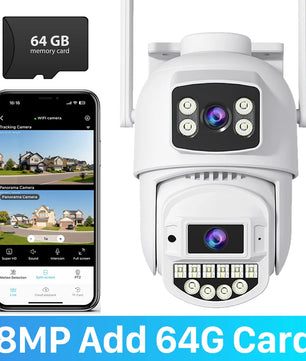 IP66 15MP 5G Wifi Three Lens Surveillance Dome Camera