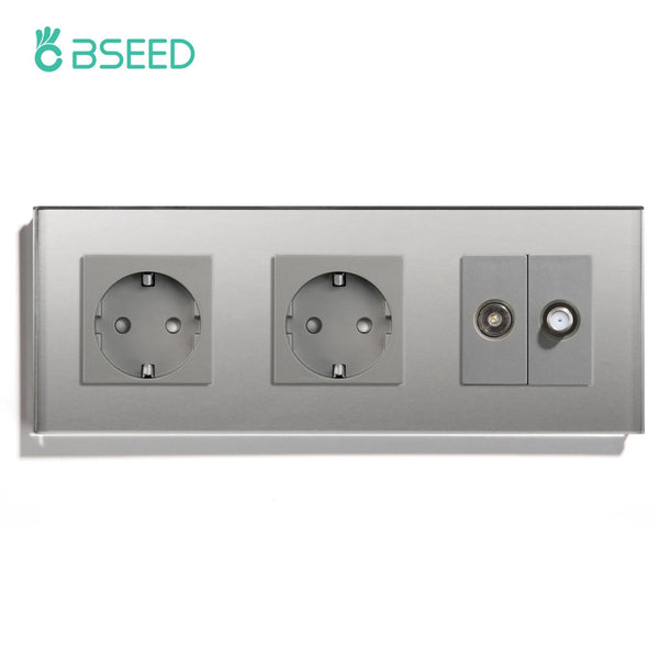 Bseed 16A Glass Panel Wireless WIFI Control Smart Power Socket