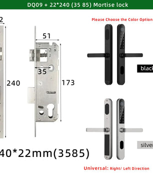 Aluminium Alloy Waterproof Bluetooth Reversible Handle Door Lock