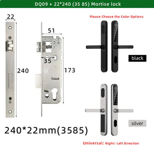 Aluminium Alloy Waterproof Bluetooth Reversible Handle Door Lock
