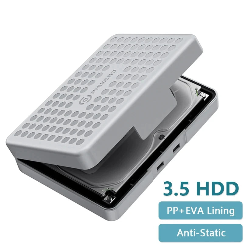 3.5 Inch HDD SSD External Case Hard Drive Storage Box For PC