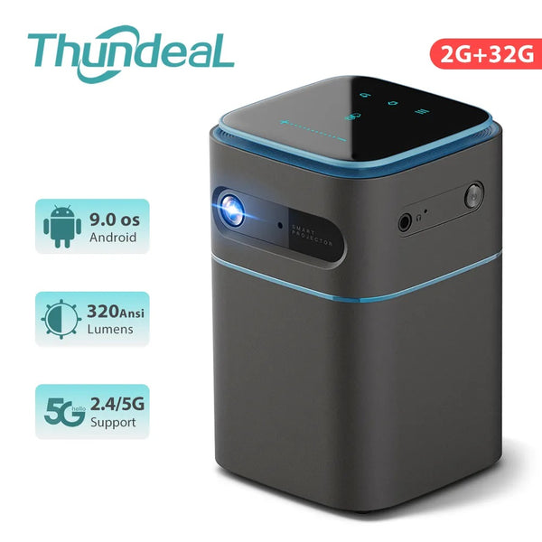 Thundeal Plastic HD WiFi Home Theater Portable Video Projector