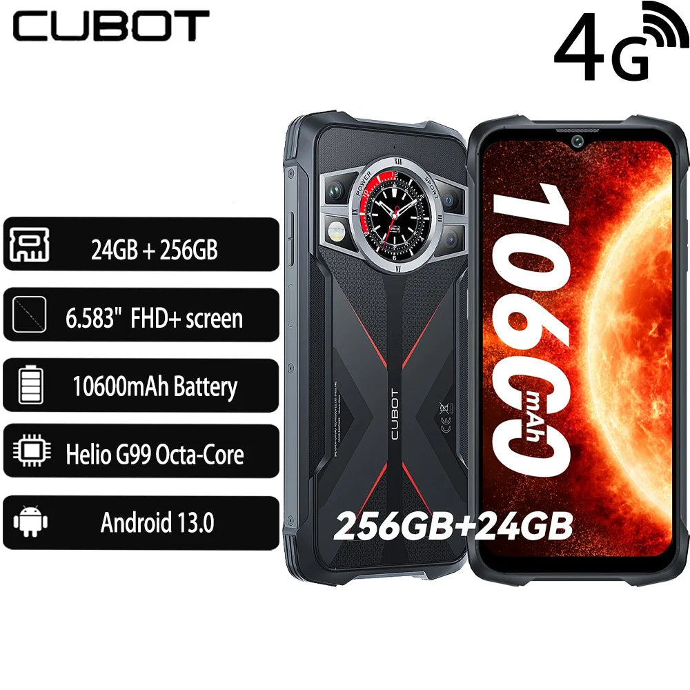 10600mAh 6.58" 256GB Android KingKong 9 Rugged 4G Smartphone