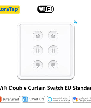LoraTap 240V 300W Plastic WiFi Rolling Blinds Curtain Switch