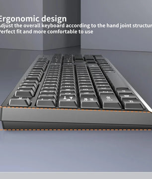 104 Keys Plastic 2.4G Rechargeable Wireless Keyboard Mouse Kit