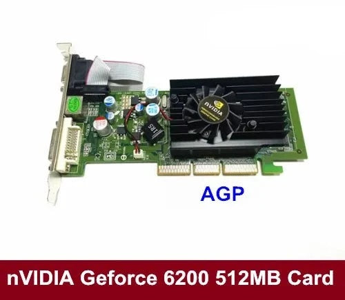 NVIDIA GF6200 GDDR3 GeForce Single Fan Video Graphics Card For PC