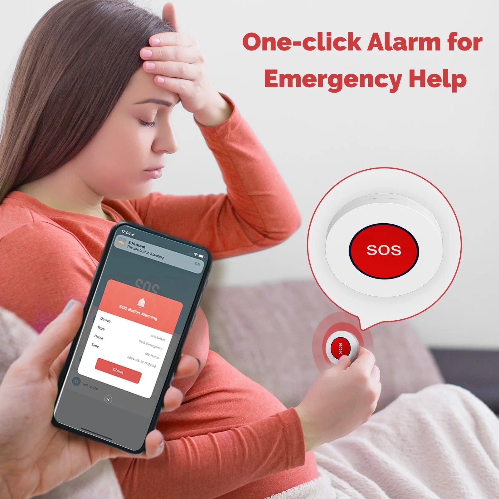 MOES Tuya ZigBee SOS Alarm One Click Button for Emergency Help