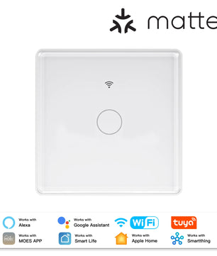 MOES Tuya 2.5D Matter WiFi Smart Light Switch with Neutral Wire