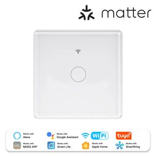 MOES Tuya 2.5D Matter WiFi Smart Light Switch with Neutral Wire