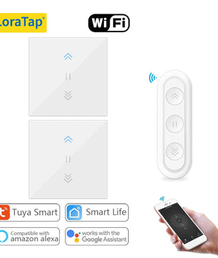 LoraTap 240V 600W Plastic WiFi Rolling Blinds Curtain Switch