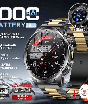 Steel Waterproof Android Round Shape On-Wrist Smartwatch